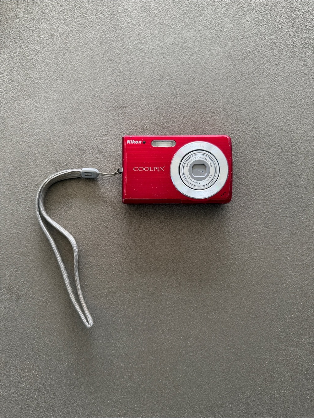 Nikon COOLPIX Compact Digital Camera in Red with Silver Lens Trim
